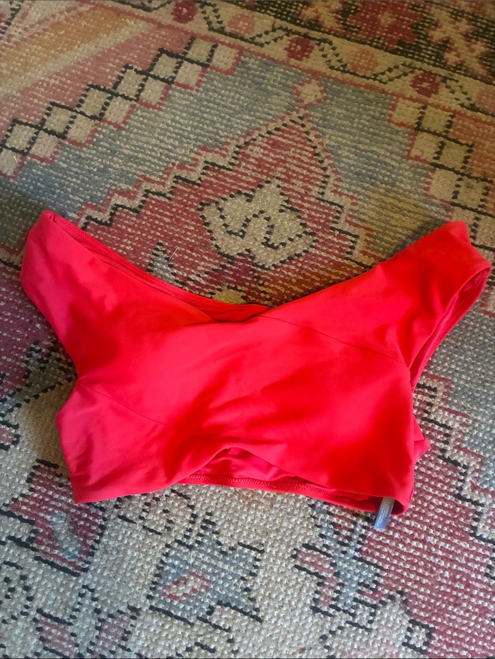 aerie Red Twist-Front Bikini Top